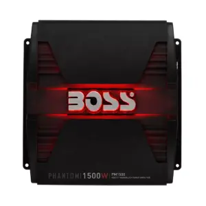 BOSS Audio PM1500 Phantom Monoblock 1500 Watt 2 Ohm Stable Class D MOSFET Car Audio Sound System Speaker and Subwoofer Amplifier Amp
