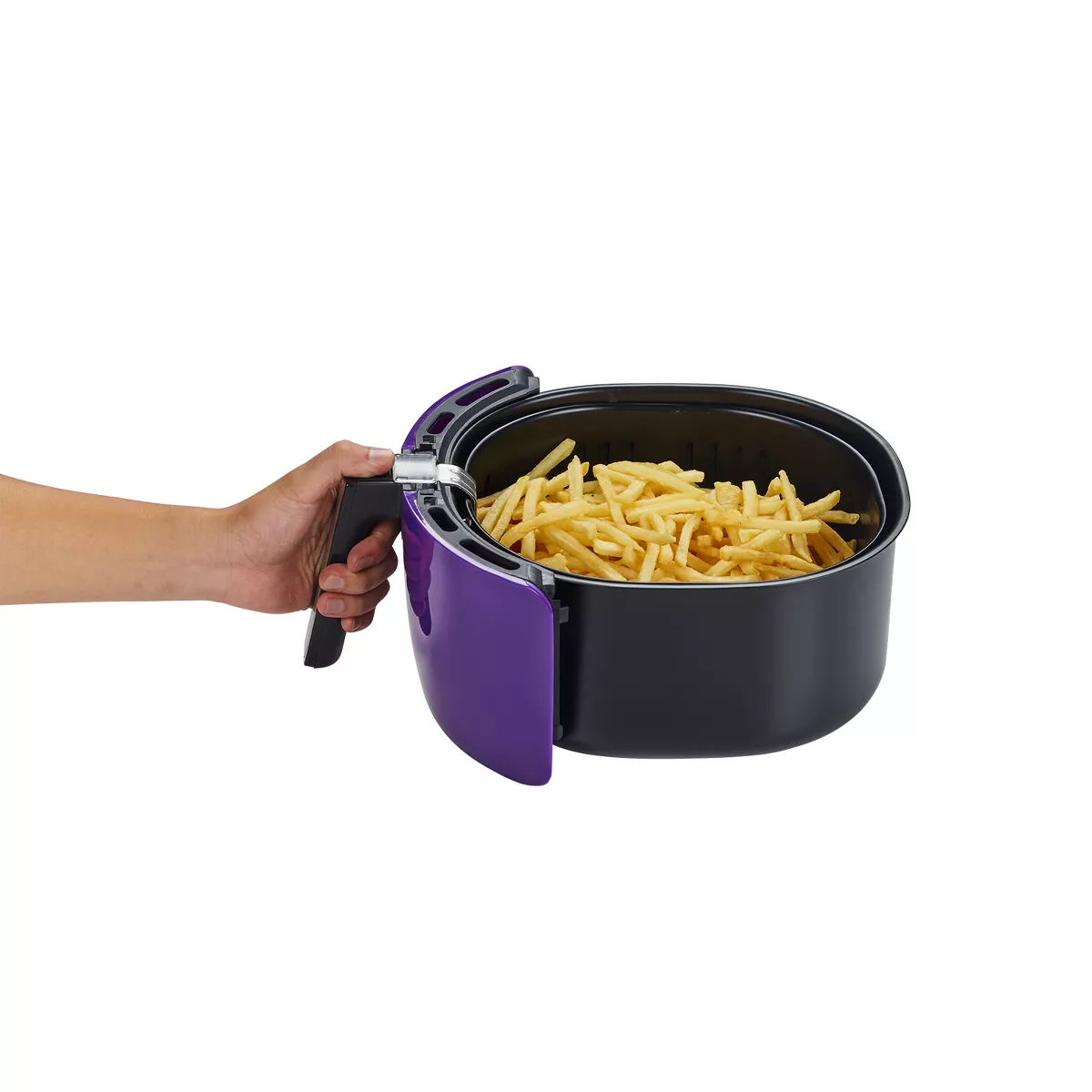 GoWISE USA GW22746 1700 Watt 5.8 Quart 8-in-1 Programmable Digital Air Fryer XL and Recipe Book, Plum