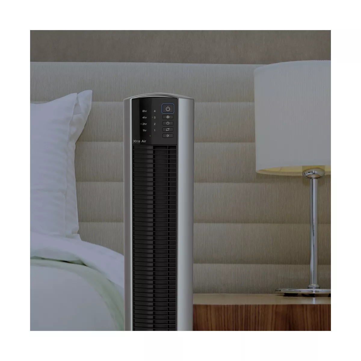 Lasko T48332 XtraAir 48 Inch 3 Speed Quiet Widespread Oscillating Home Tower Fan with Remote, Electronic Controls, 8 Hour Timer, and Nighttime Setting
