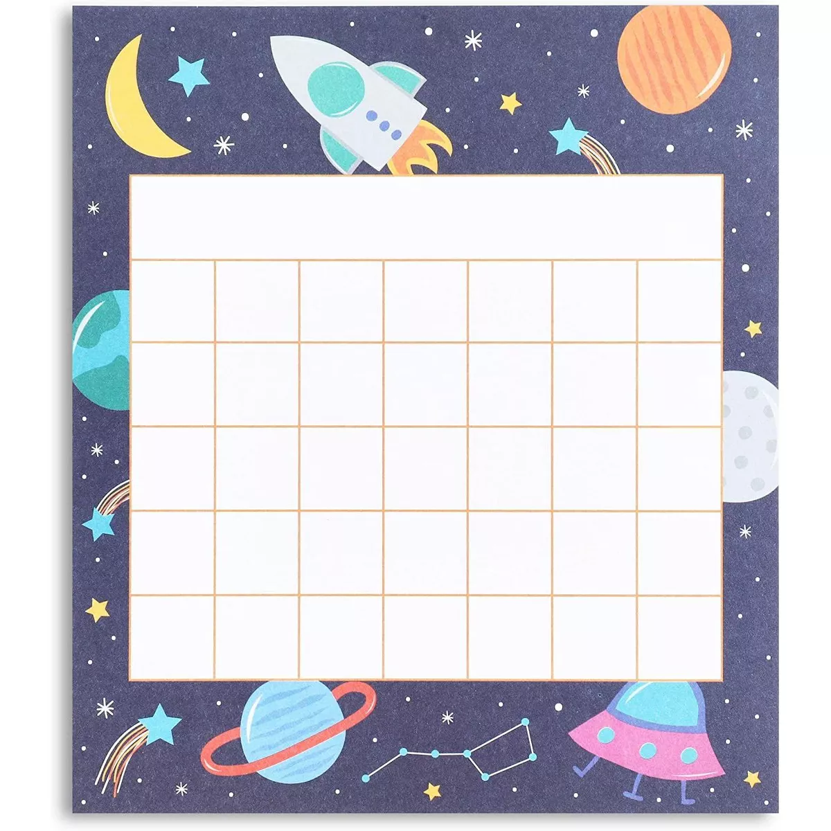 60-Pack Classroom Incentive Charts, Motivate Nice Behavior for Teachers Students, Space Themed, 6x5.25