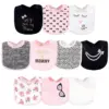 Little Treasure Baby Girl Cotton Bibs 10pk, Mama, One Size