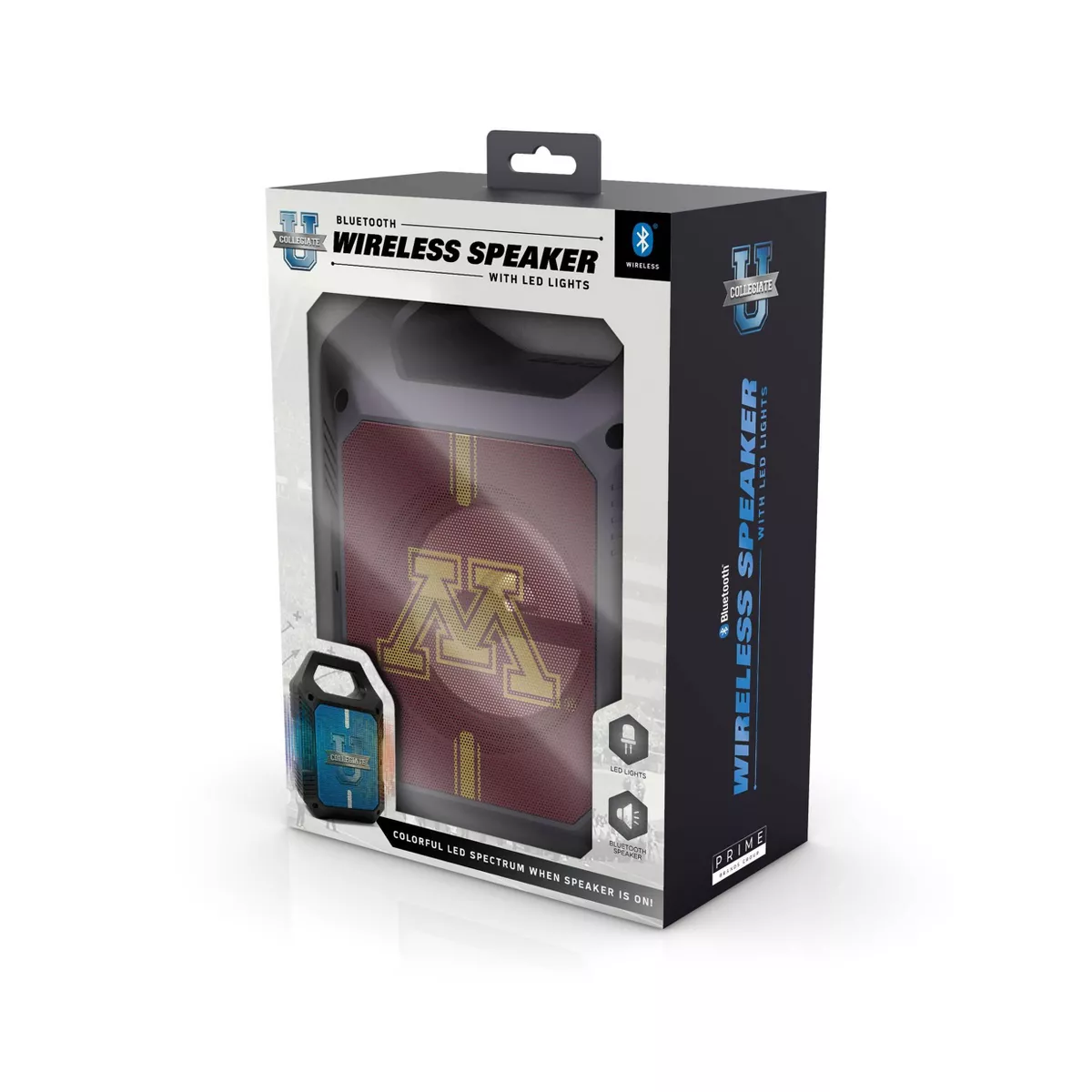 NCAA Minnesota Golden Gophers Bluetooth Speaker with LED Lights