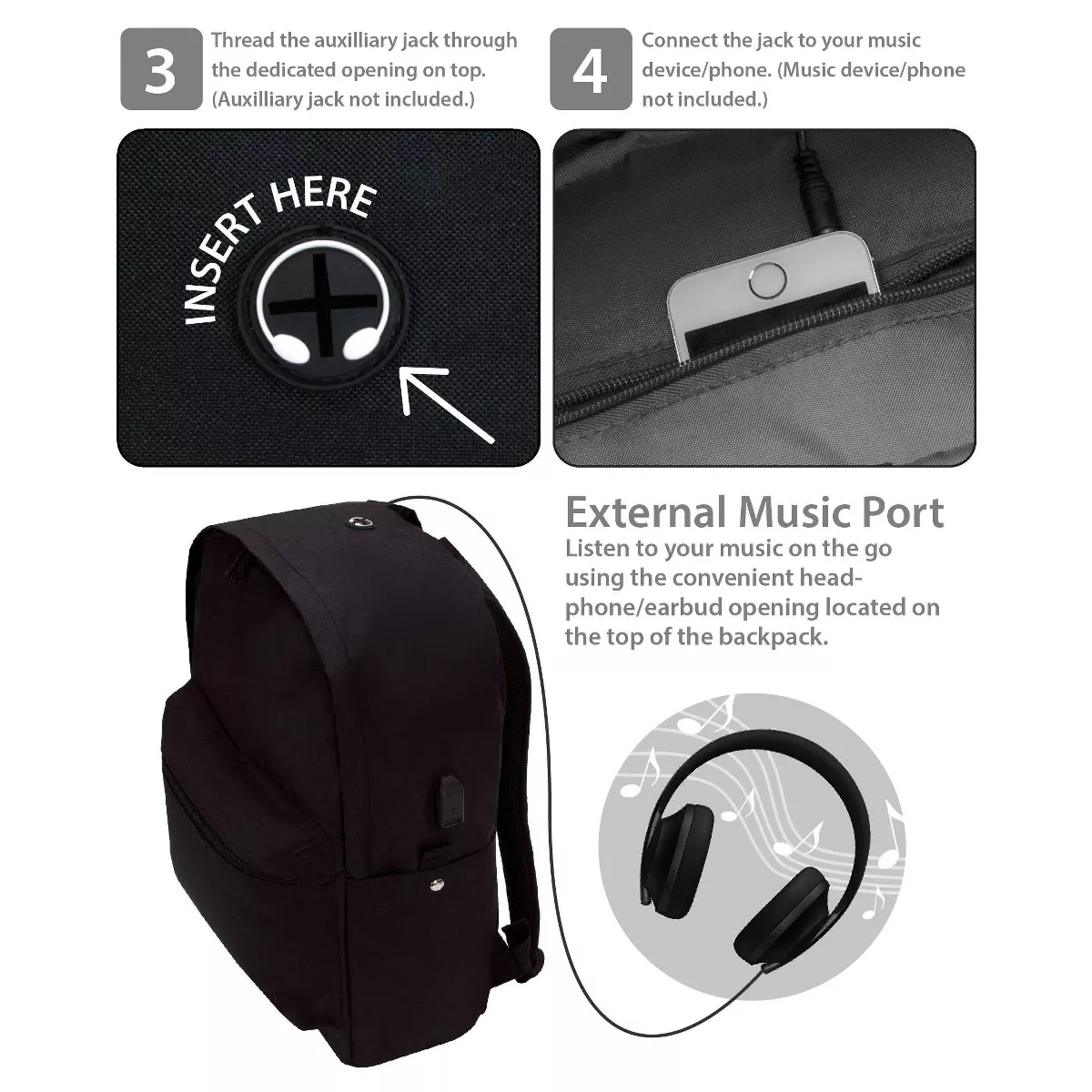 Rockland 17'' Classic Laptop Backpack - Black