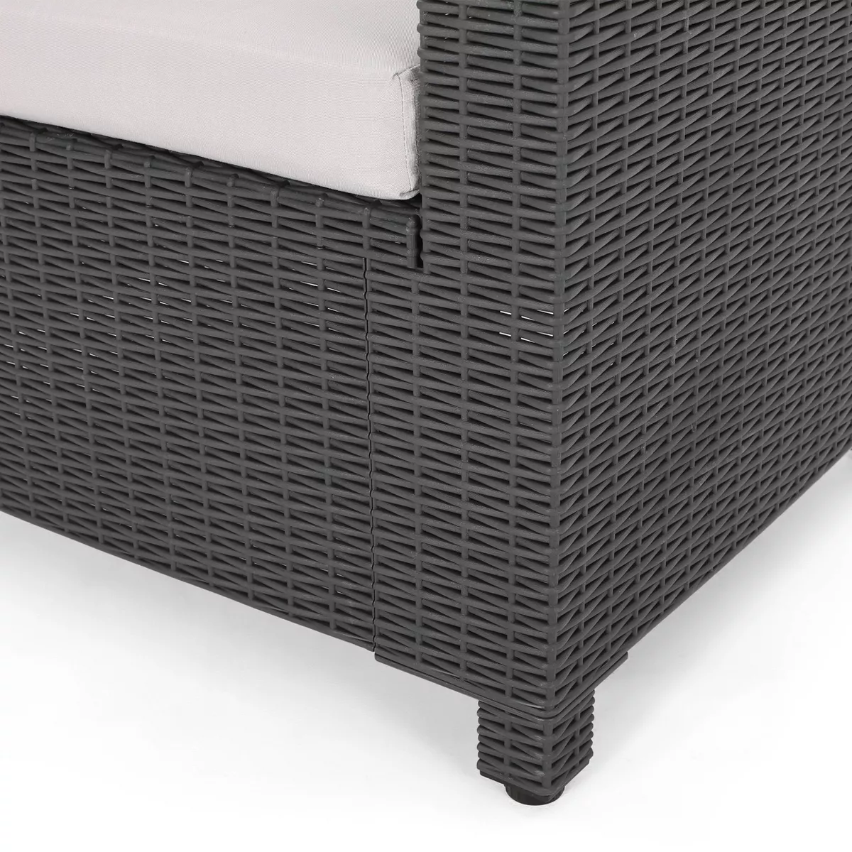 Waverly 8pc Faux Wicker Chat Set - Dark Gray/Gray - Christopher Knight Home