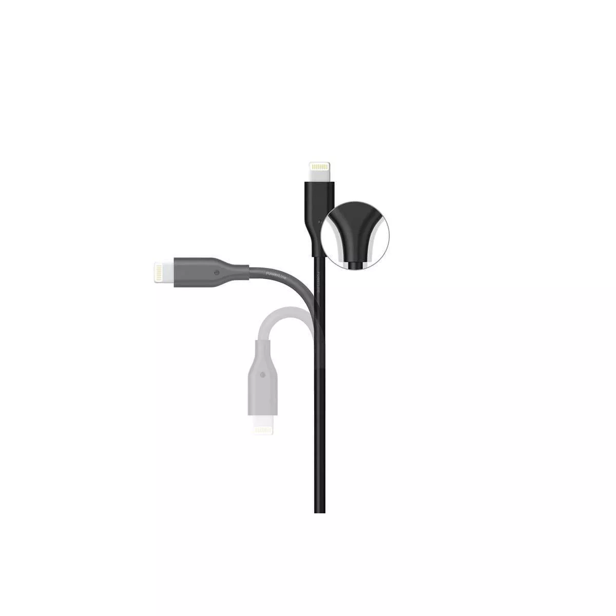 Anker 6' PowerLine Lightning to USB-A Round Cable - Black