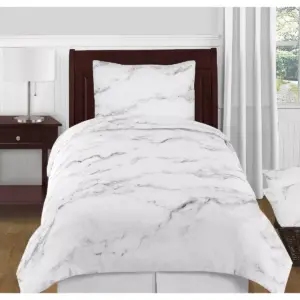 Black & White Marble Sheet Set (Twin) - Sweet Jojo Designs