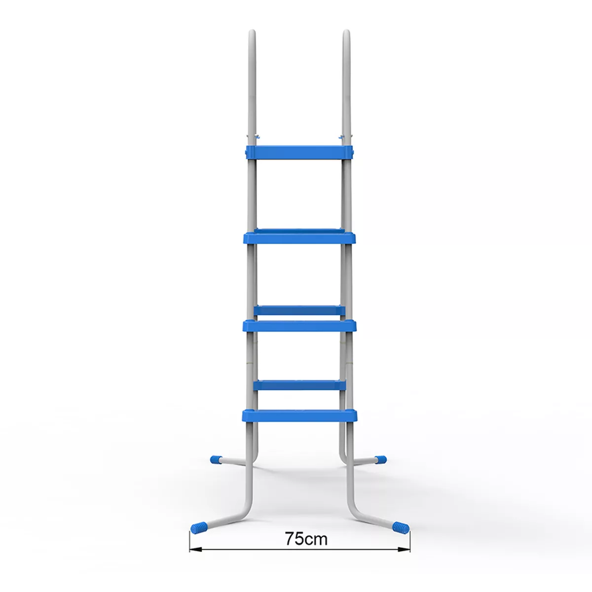 JLeisure 48 Inch 3 Step with Platform A Frame Deck Heavy Duty Metal Steel Frame Outdoor Backyard Above Ground Swimming Pool Ladder