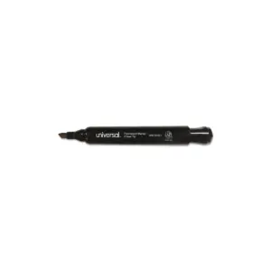 UNIVERSAL Permanent Markers Chisel Tip Black Dozen 07051