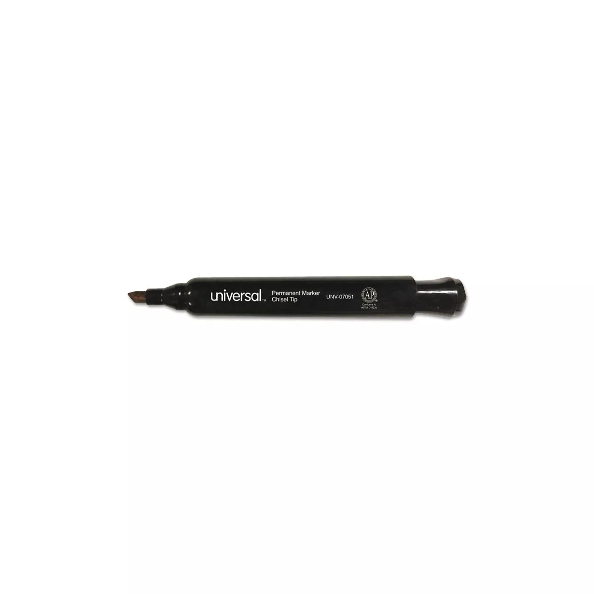UNIVERSAL Permanent Markers Chisel Tip Black Dozen 07051