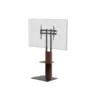 Monoprice TV Mount and Stand - Brown, With Shelf for Displays 37in to 70in, Max Weight 88lbs., VESA Patterns up to 600x400 - Commercial Series