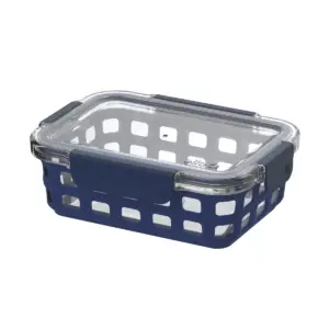 Ello 3.4 Cup Glass Food Container - Navy