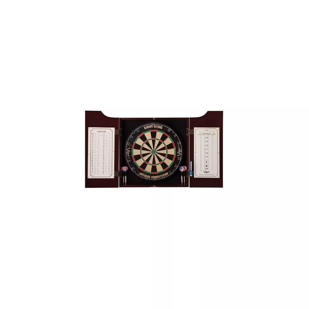 GLD Viper Hudson All-In-One Dart Board & Cabinet w/ Dry-Erase Board | 40-0219