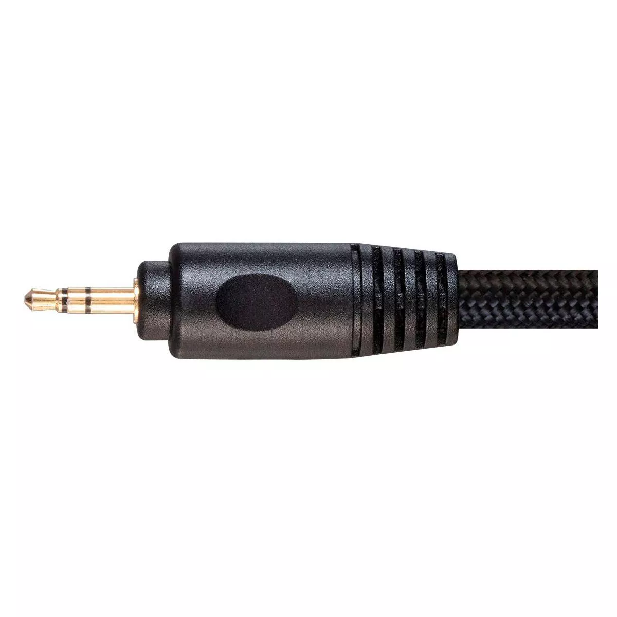 Monoprice 3.5mm to 2-Male RCA Adapter Cable - 6 Feet - Black, Gold Plated Connectors, Double Shielded With Copper Braiding - Onix Series
