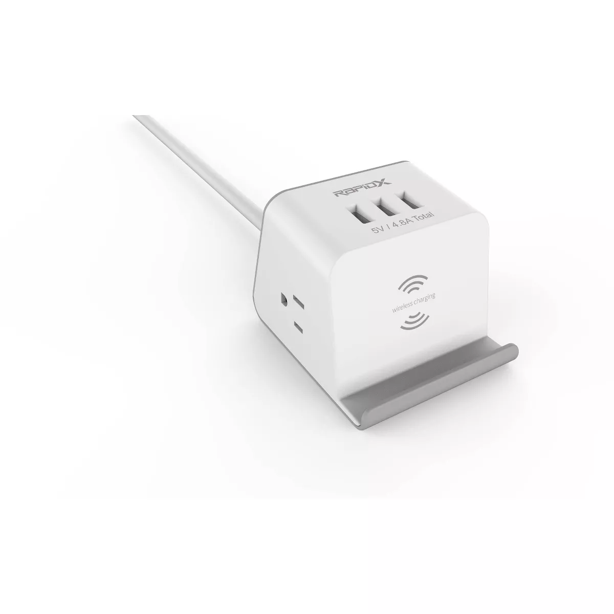 MyDesktop 29W Wireless Charging Stand with 3 USB Ports and 2 Power Outlets