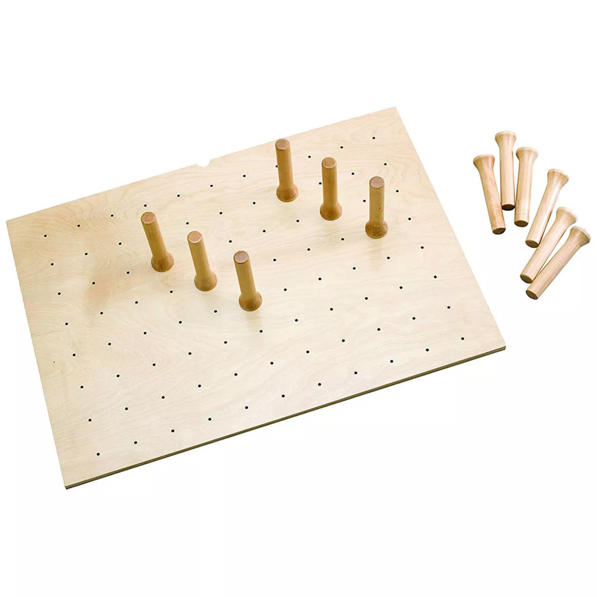 Rev-A-Shelf 4DPS-3021 Medium 30 x 21 Inch Wood Peg Board System for Deep Drawers Organizer with 12 Pegs and Exact Fit Customization, Natural Maple