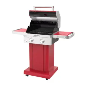 KitchenAid 720-0891CACO 2 Burner Stainless Steel Gas Grill with Grill Cover - Red