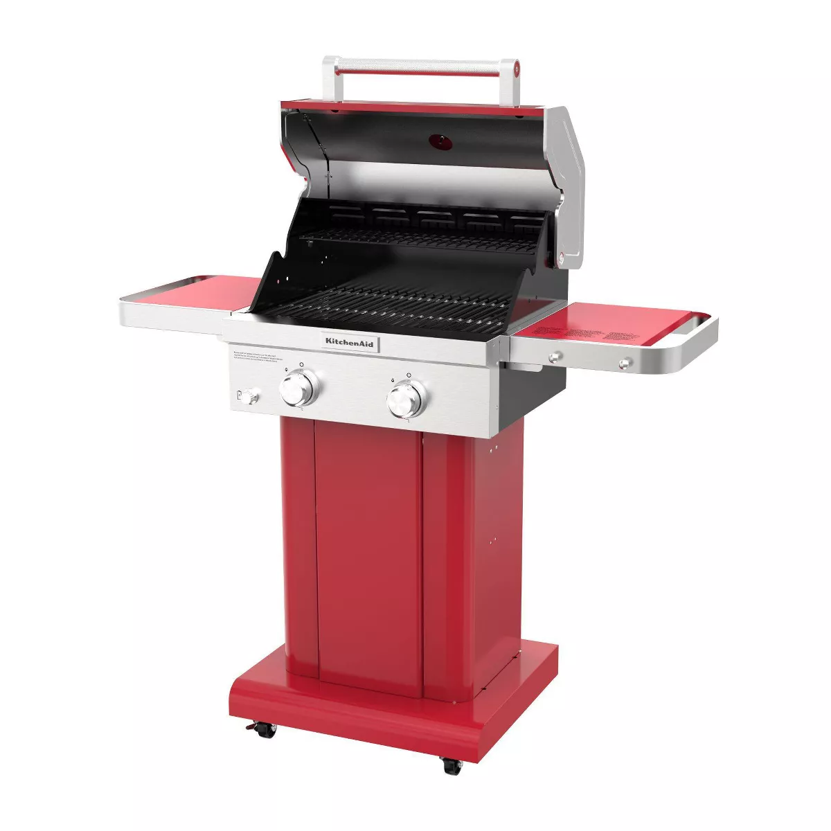 KitchenAid 720-0891CACO 2 Burner Stainless Steel Gas Grill with Grill Cover - Red