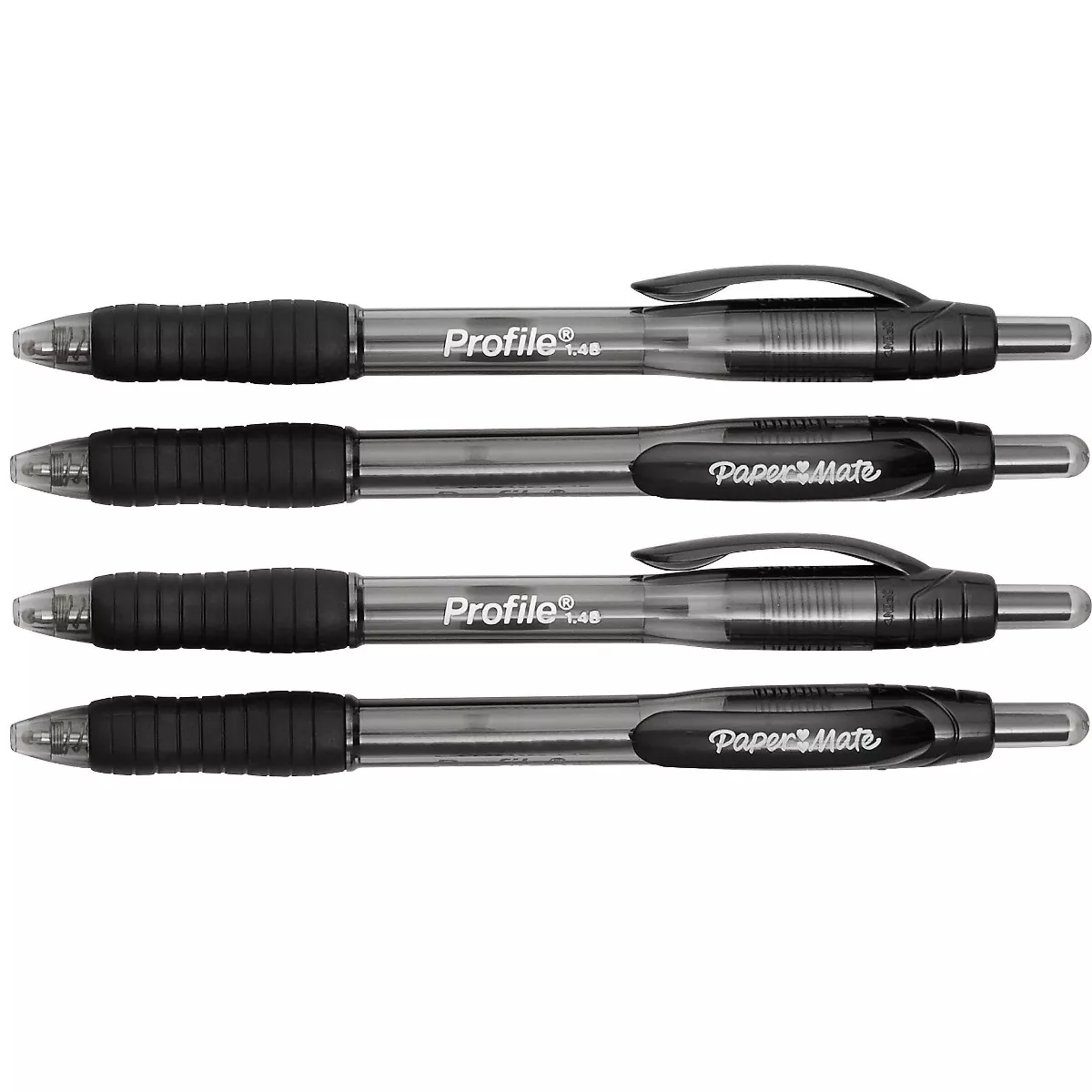 Paper Mate Profile Retractable Ballpoint Pens Bold Point Black Ink 615723