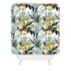 Marta Barragan Camarasa Botanical Brushstrokes Leaf Shower Curtain Green/Gold - Deny Designs