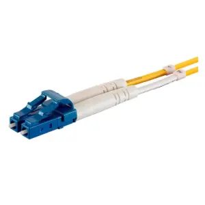 Monoprice Fiber Optic Cable - 3 Meter - Yellow | LC/UPC-SC/UPC, G657A1, Single Mode, Duplex, 2mm, PVC