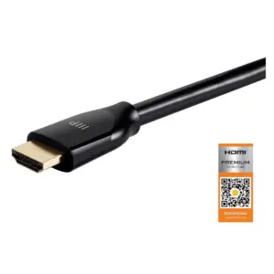 Monoprice Certified Premium High Speed HDMI Cable, 4K @ 60Hz, HDR, 18Gbps, 28AWG, YUV 4:4:4, 10ft, Black
