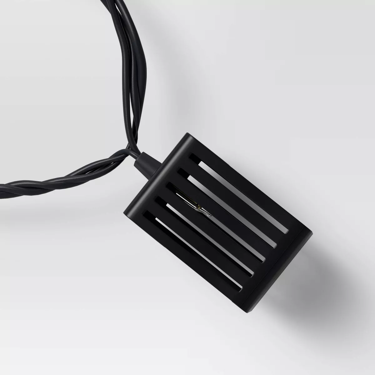 10ct Incandescent Outdoor Metal Covers with Diecut String Lights Black - Project 62™