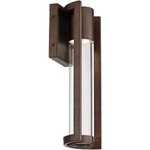 Possini Euro Design Modern Outdoor Wall Light Fixture LED Bronze 15