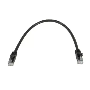 Monoprice Cat6 Ethernet Patch Cable - 0.5 Feet - Black | Network Internet Cord - RJ45, Stranded, 550Mhz, UTP, Pure Bare Copper Wire, 24AWG - Flexboot