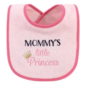 Hudson Baby Infant Girl Cotton Terry Drooler Bibs with Fiber Filling 10pk, Holiday Girl I Am One, One Size