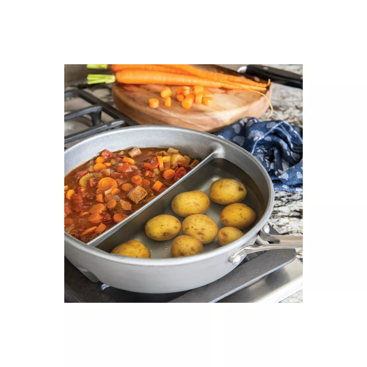 Nordic Ware 2-N-1 Divided Sauce Pan