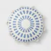 Round Pom Throw Pillow Blue/White - Opalhouse™