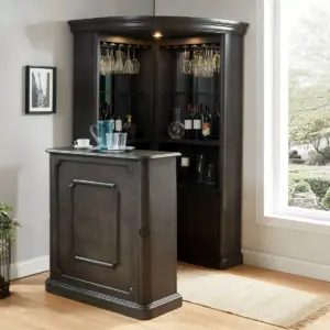 Clarendon Wood Curio Cabinet Gray - HOMES: Inside + Out