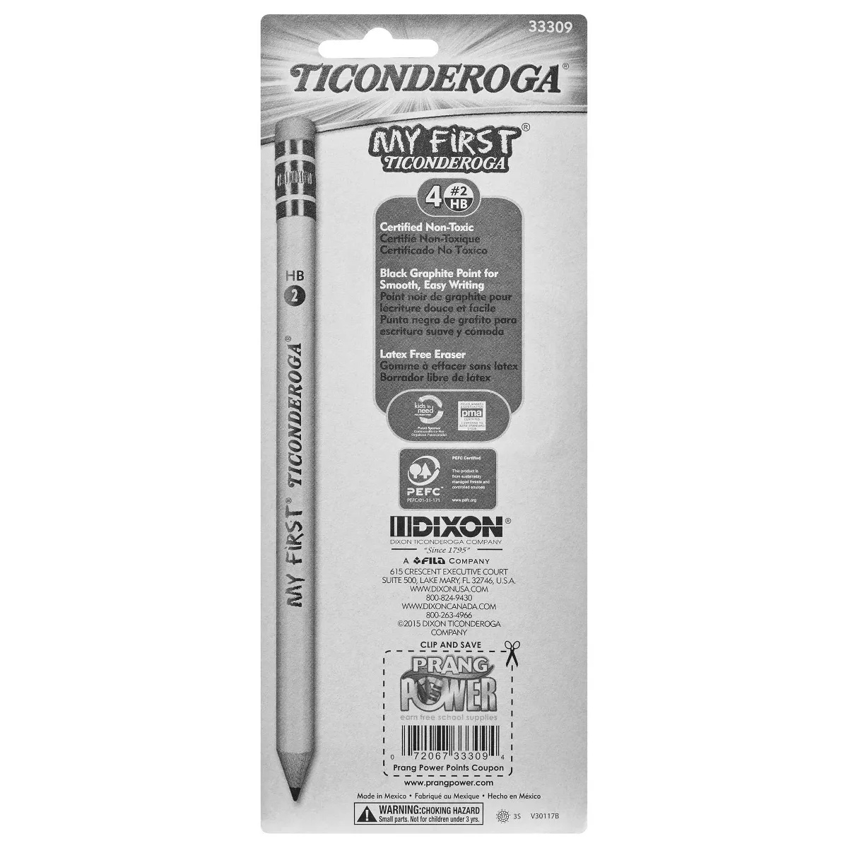 4ct My First Ticonderoga #2 Pencils with Sharpener