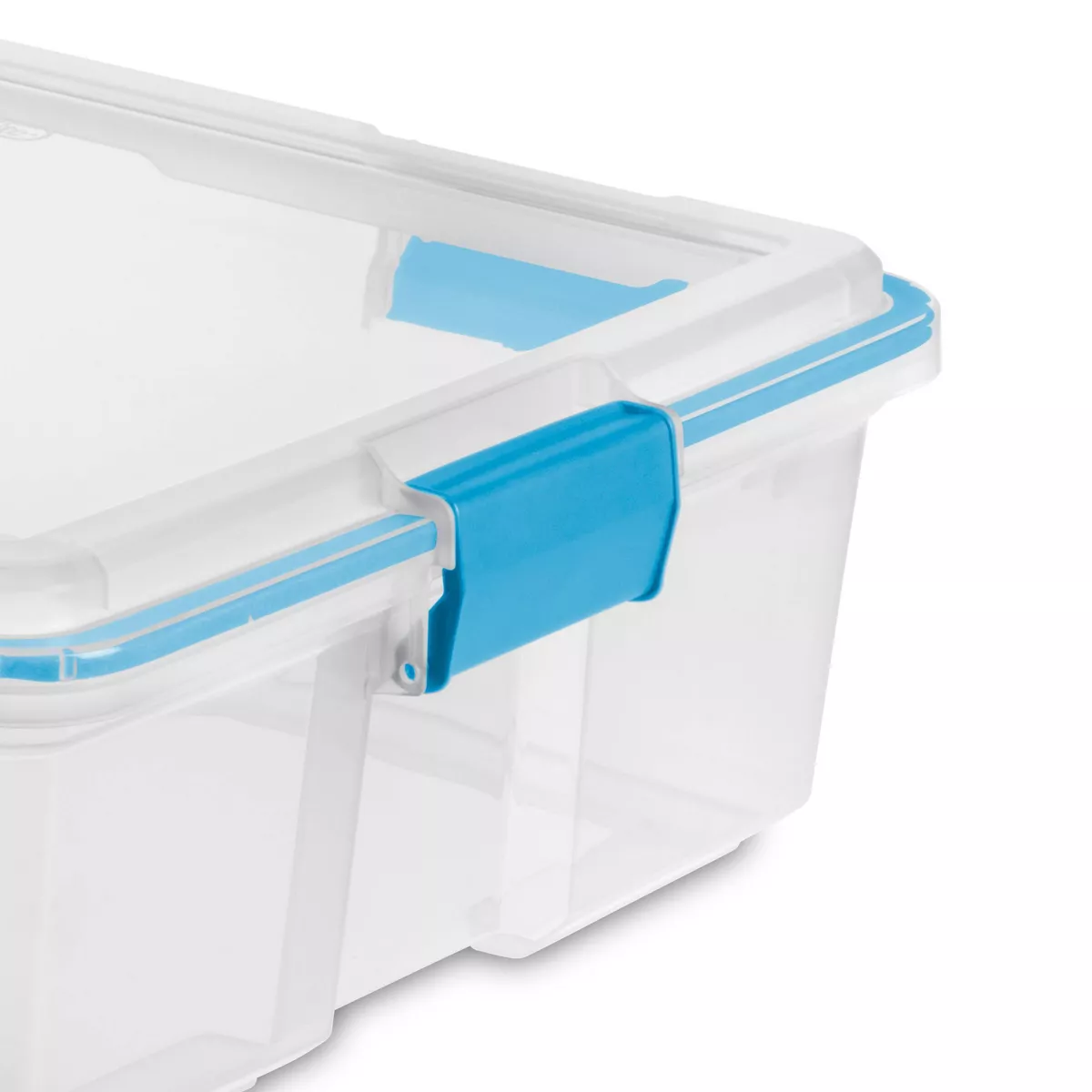 Sterilite 37 Qt Gasket Box Clear with Blue Latches