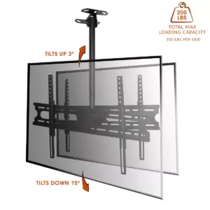 Double Sided Ceiling Mount for Two 37in-70in Screens