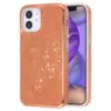 Asmyna Encrusted Rhinestones Hybrid Hard Electroplated TPU Case For Apple iPhone 12 Mini (5.4") - Rose Gold