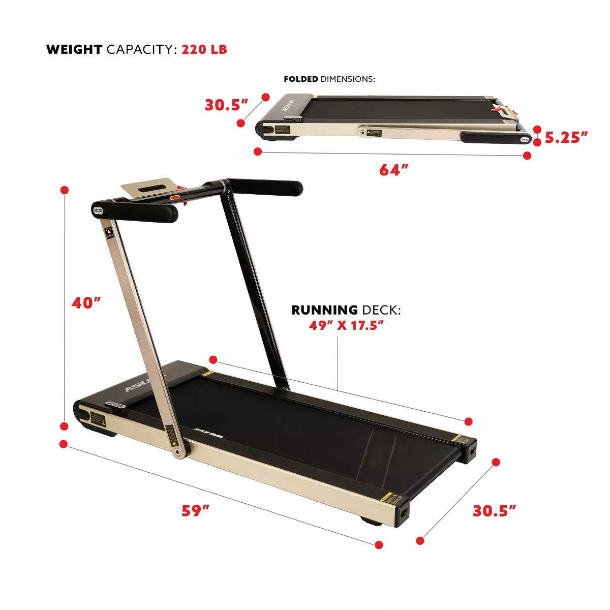 ASUNA G Slim Folding Motorized Treadmill
