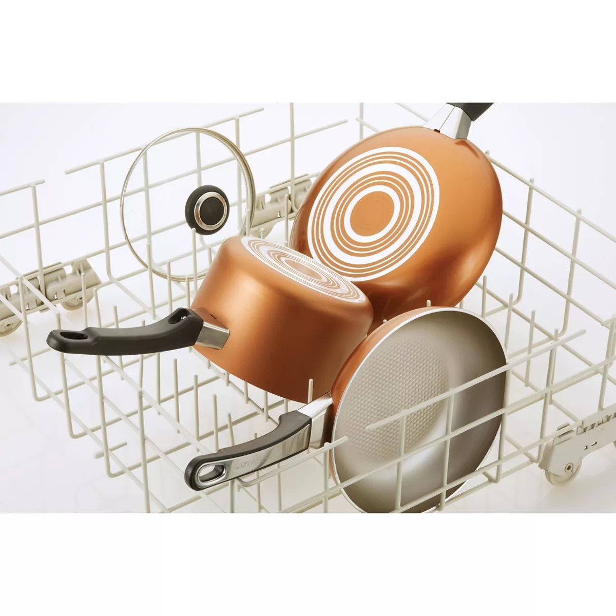 Farberware High Performance 17pc Aluminum Nonstick Cookware Set Copper