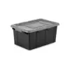 Sterilite 15gal Industrial Tote Black With Gray Lid and Latches