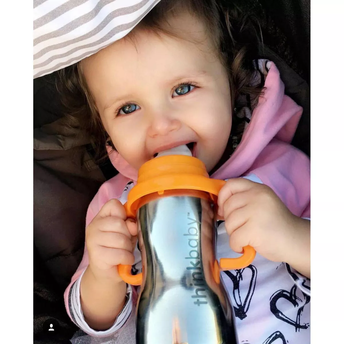 Thinkbaby Stainless Steel Sippy - 9oz Blue