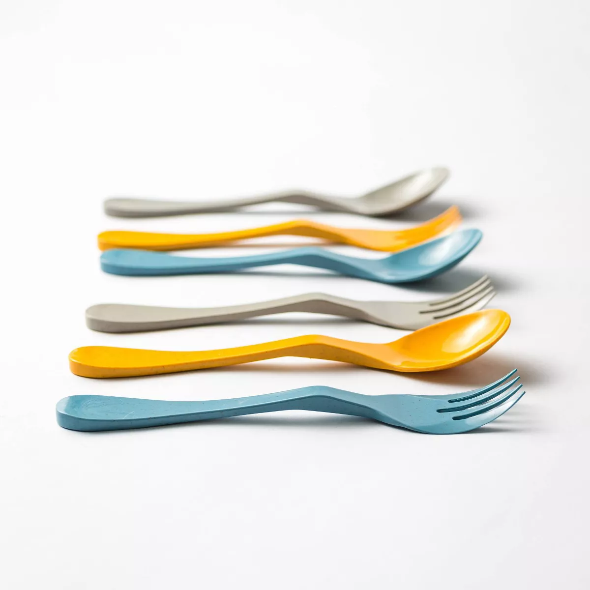 Knork 6pc Bamboo Eco Silverware Set