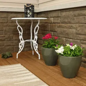 Sunnydaze Resort Outdoor/Indoor High-Fired Glazed UV- and Frost-Resistant Ceramic Flower Planters with Drainage Holes - 10