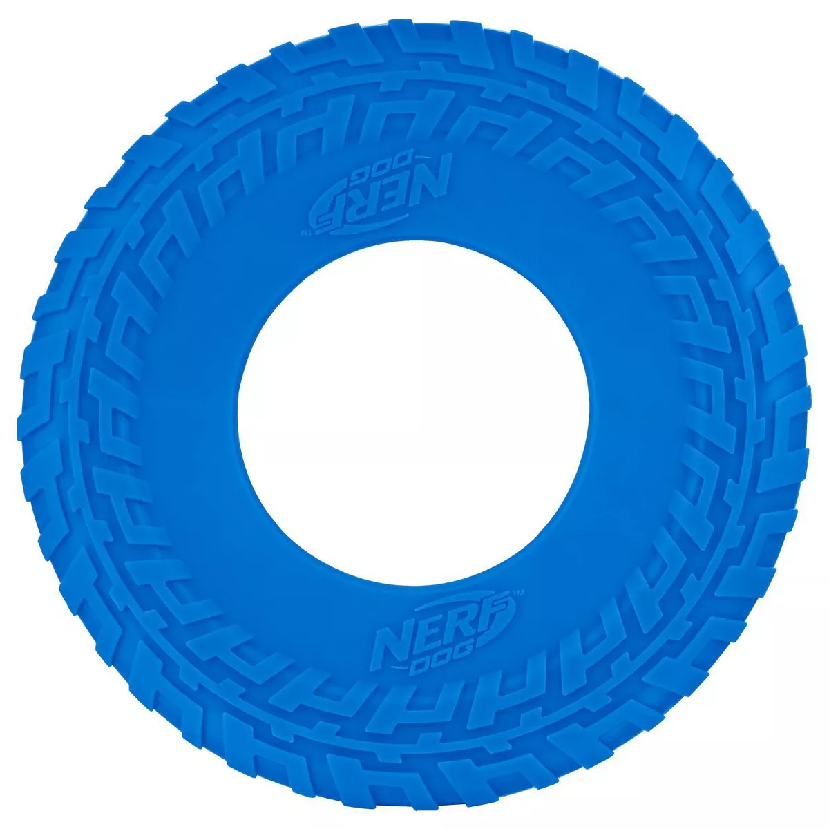 NERF Tire Flyer Dog Toy - Blue - 10