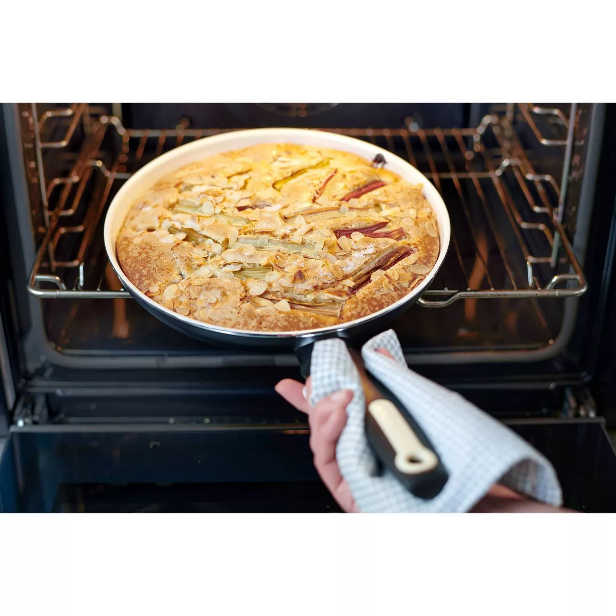 GreenPan Rio 5qt Ceramic Non-Stick Covered Saute Pan with Helper Handle Black