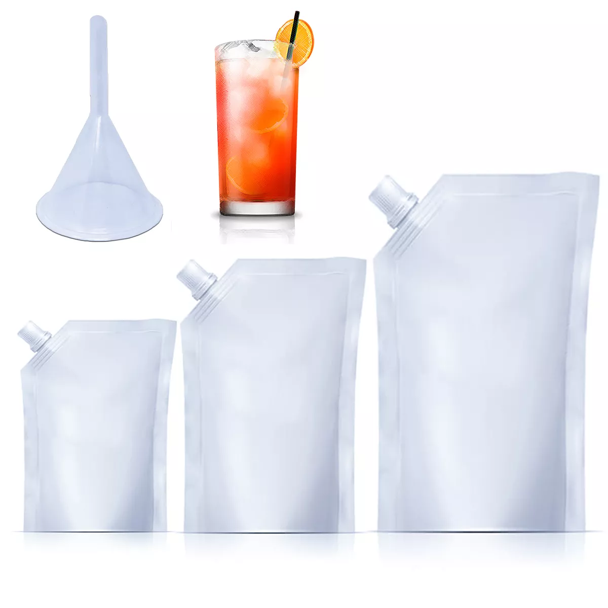 Zulay Kitchen Premium Plastic Flasks For Liquor - Flask For Fun