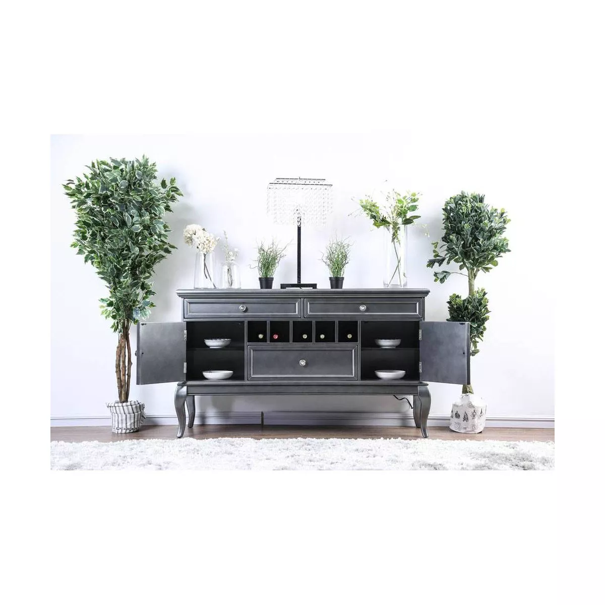 Maja Contemporary Buffet Server Dark Gray - HOMES: Inside + Out