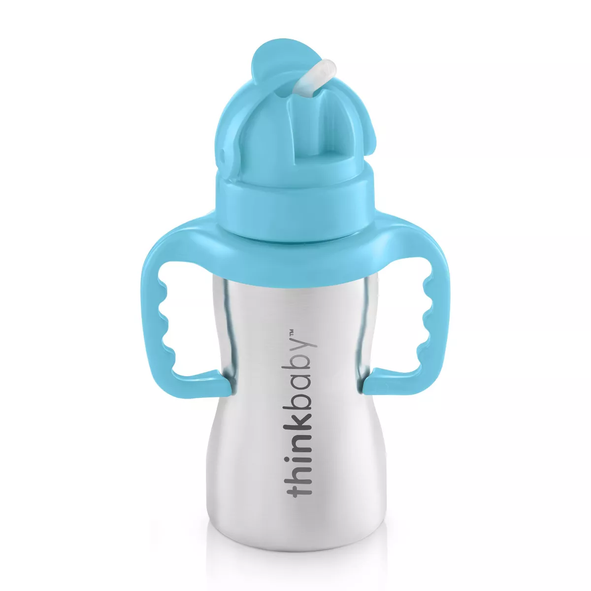Thinkbaby Thinkster Stainless Straw Baby Bottle - Blue