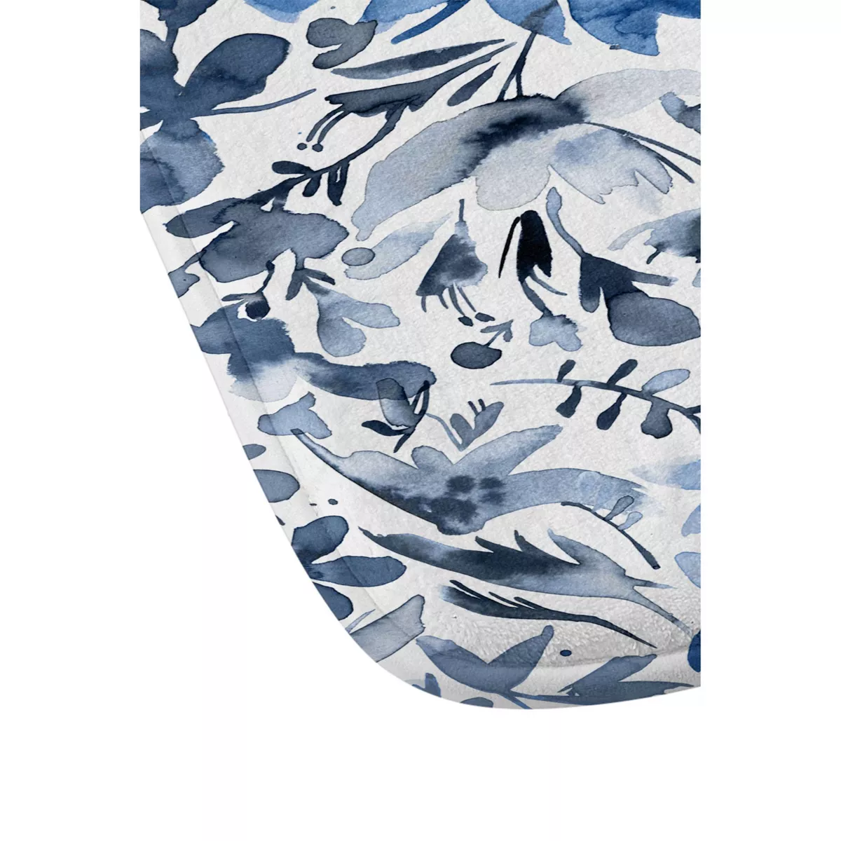 Ninola Design Flowers and Plants Ivy Memory Foam Bath Mat Blue - Deny Designs