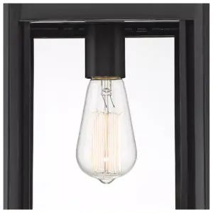 Franklin Iron Works Rustic Farmhouse Outdoor Ceiling Light Hanging Black 17