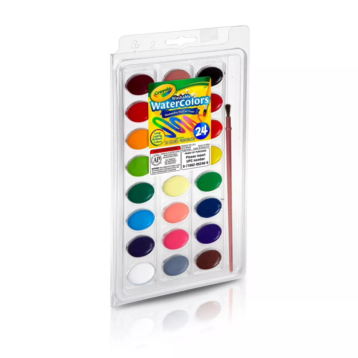 Crayola 24ct Watercolor Paints with Brush